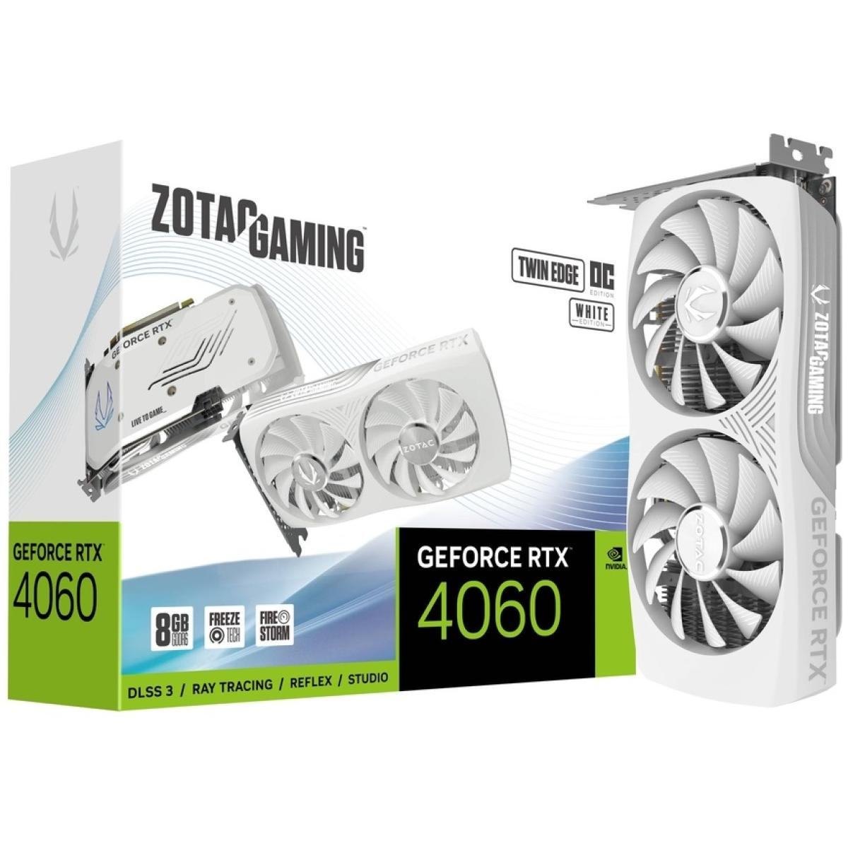 ZOTAC GAMING GeForce RTX 4060 Twin Edge OC White Edition 8GB GDDR6 - Graphics Card