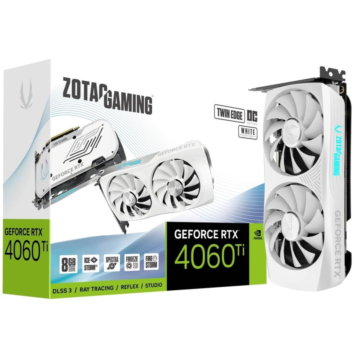 ZOTAC GAMING GeForce RTX 4060 Ti Twin Edge OC White Edition 8GB GDDR6 - Graphics Card