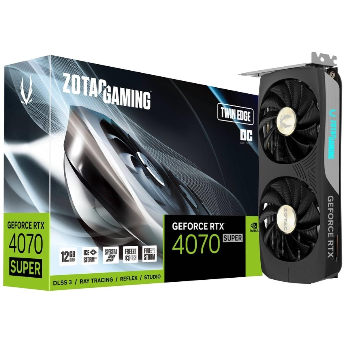 ZOTAC GAMING GeForce RTX 4070 SUPER Twin Edge OC 12GB GDDR6X - Graphics Card