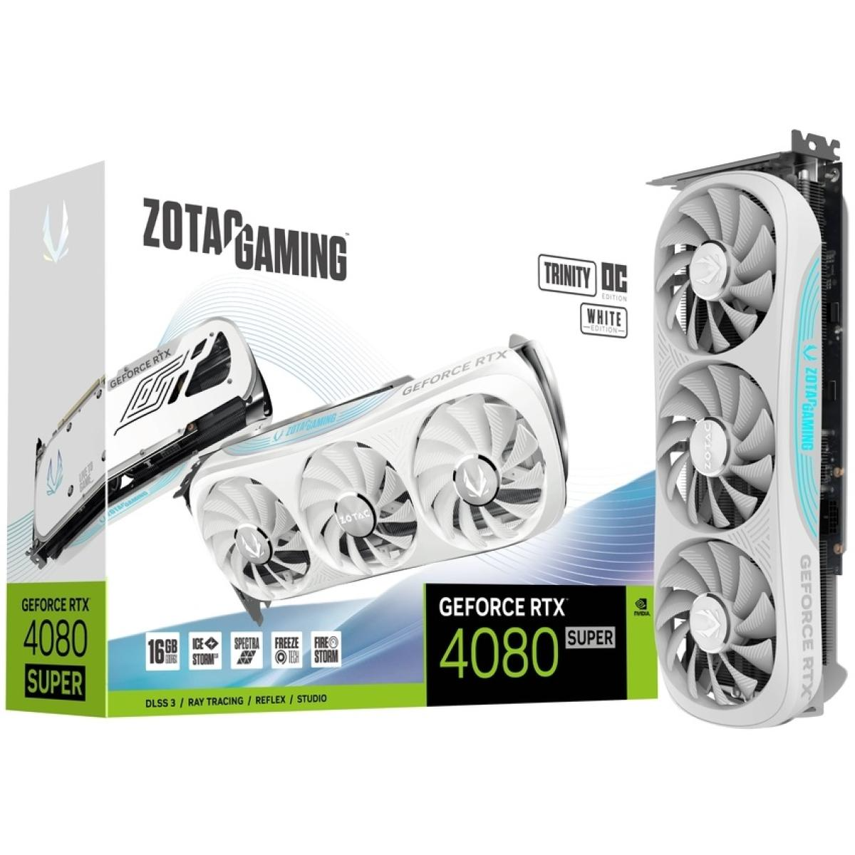 ZOTAC GAMING GeForce RTX 4080 SUPER Trinity OC White Edition 16GB GDDR6X - Graphics Card