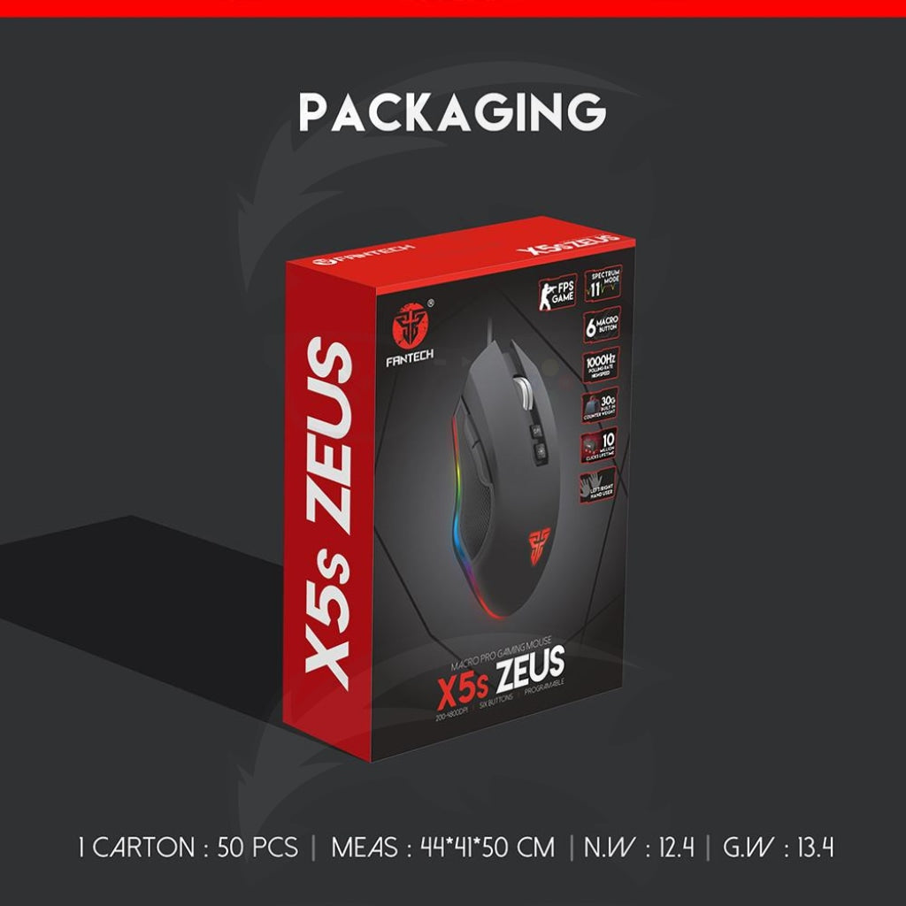 Fantech X5S Zeus Macro Pro Gaming Mouse