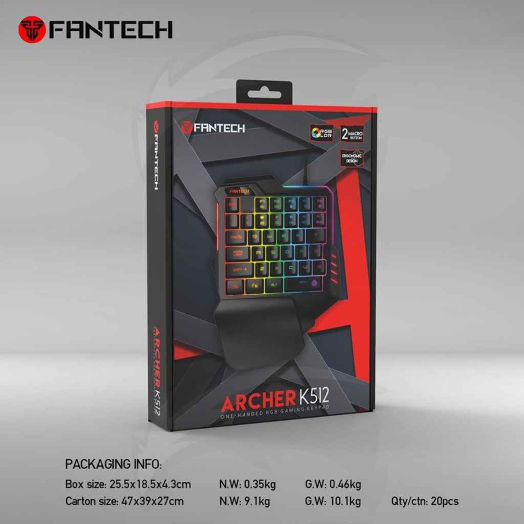 Fantech K512 Archer One-Handed Rgb Gaming Keyboard