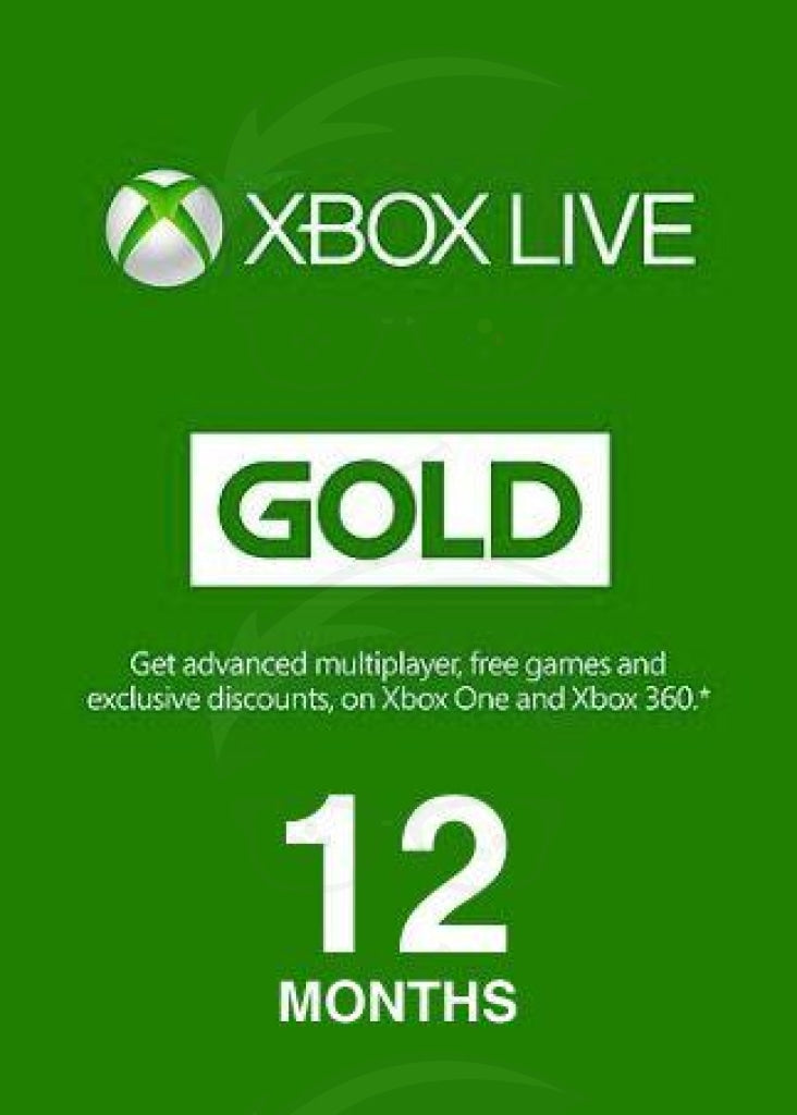 Xbox Live 1 Year Gold Card