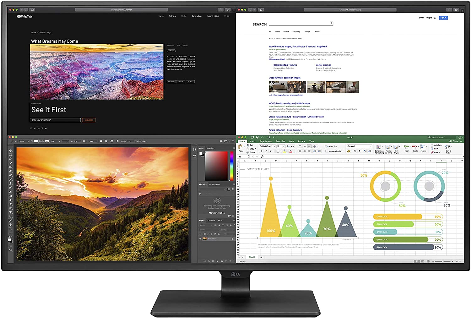LG 43UN700-B 43 Inch Class UHD IPS Display with USB Type-C LG 43UN700-B 43 Inch Class UHD IPS Display with USB Type-C