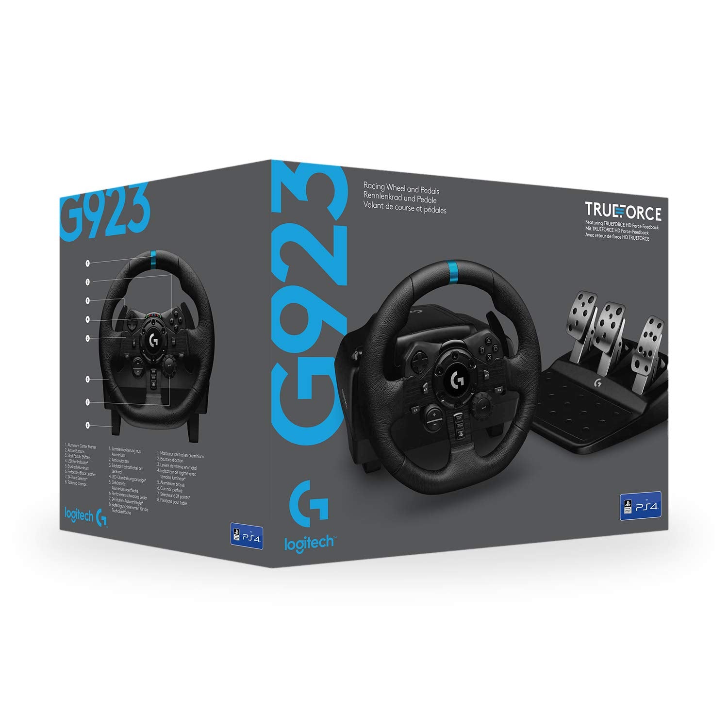 Logitech G923 Racing Wheel and Pedals for PS 5, PS4 and PC
