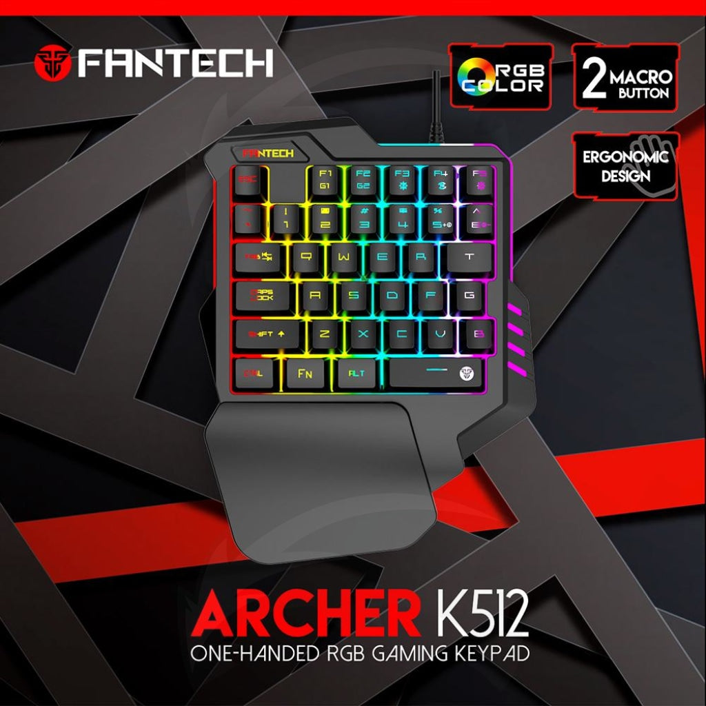 Fantech K512 Archer One-Handed Rgb Gaming Keyboard