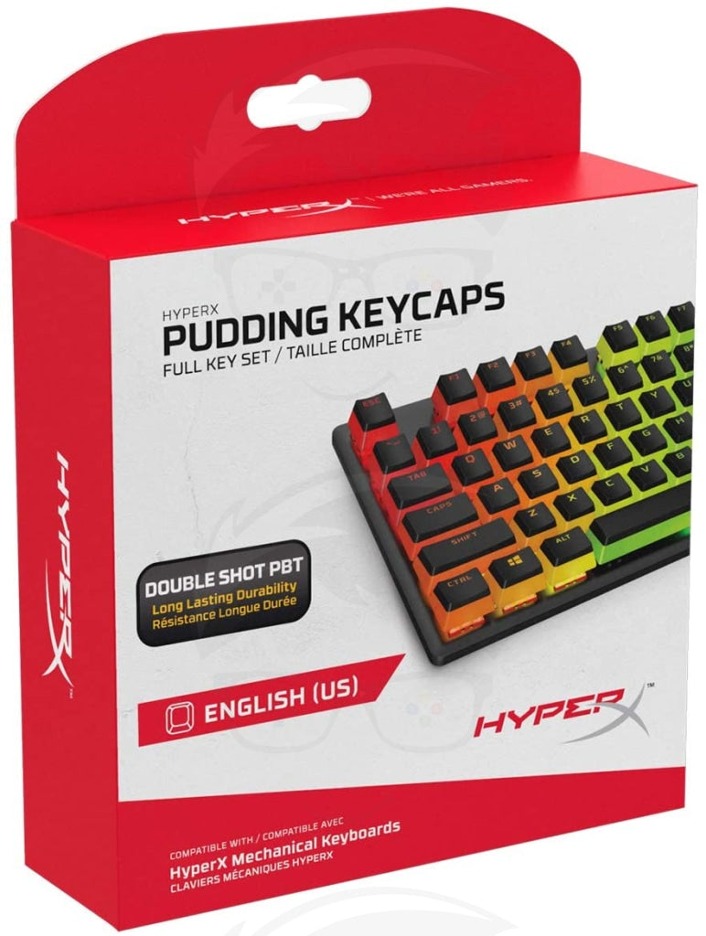 HyperX Pudding Keycaps - (White/black)