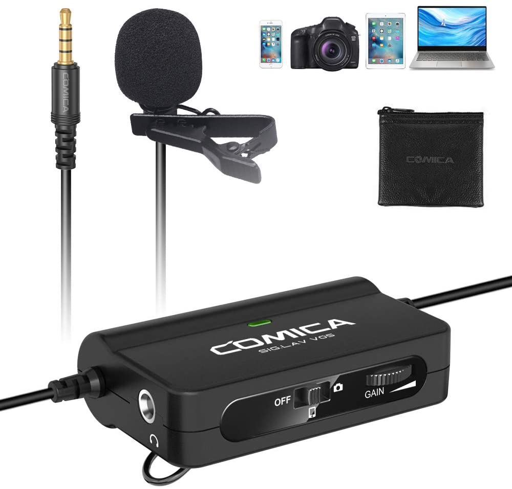 Comica CVM-SIG.LAV V05 Omnidirectional Lavalier Lapel Microphone