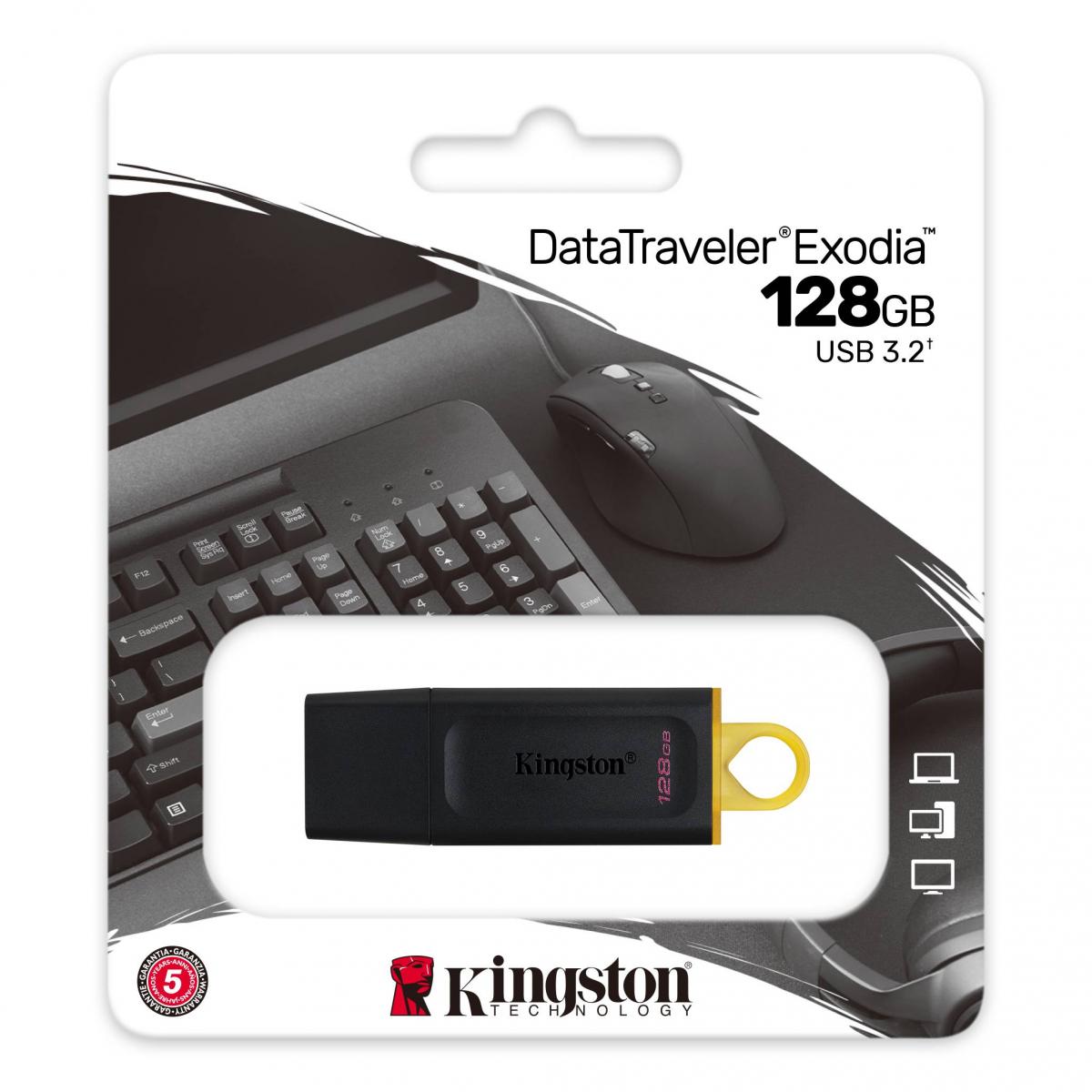 Kingston Flash 128GB DataTraveler Exodia - USB 3.2 Kingston Flash 128GB DataTraveler Exodia - USB 3.2