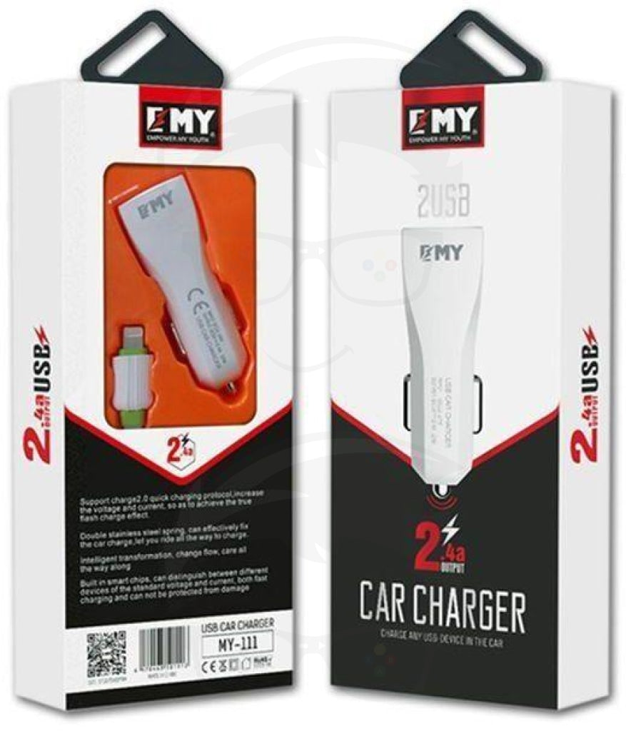 EMY car charger 2.4a ios