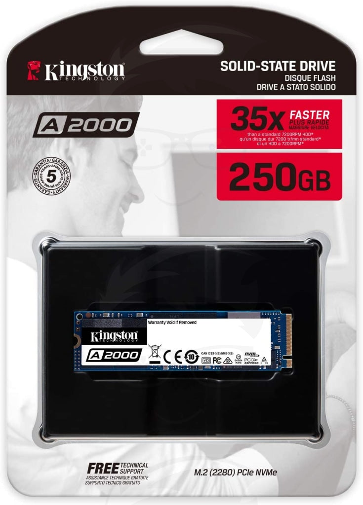 Kingston 250GB A2000 M.2 2280 Nvme Internal SSD PCIe