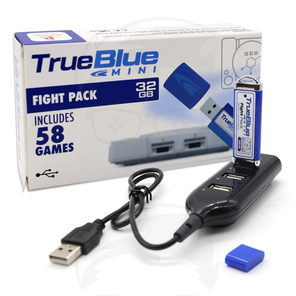 Aosai True Blue Mini Fight Pack For Playstation Classic 2-Players 32Gb 58 Games Accessories (Fight