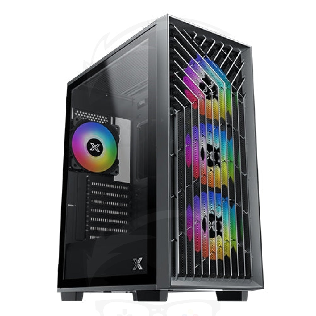 XIGMATEK LUX G SHADOW ATX Black Acrylic Fan & ARGB Fan Control GAMING CASE
