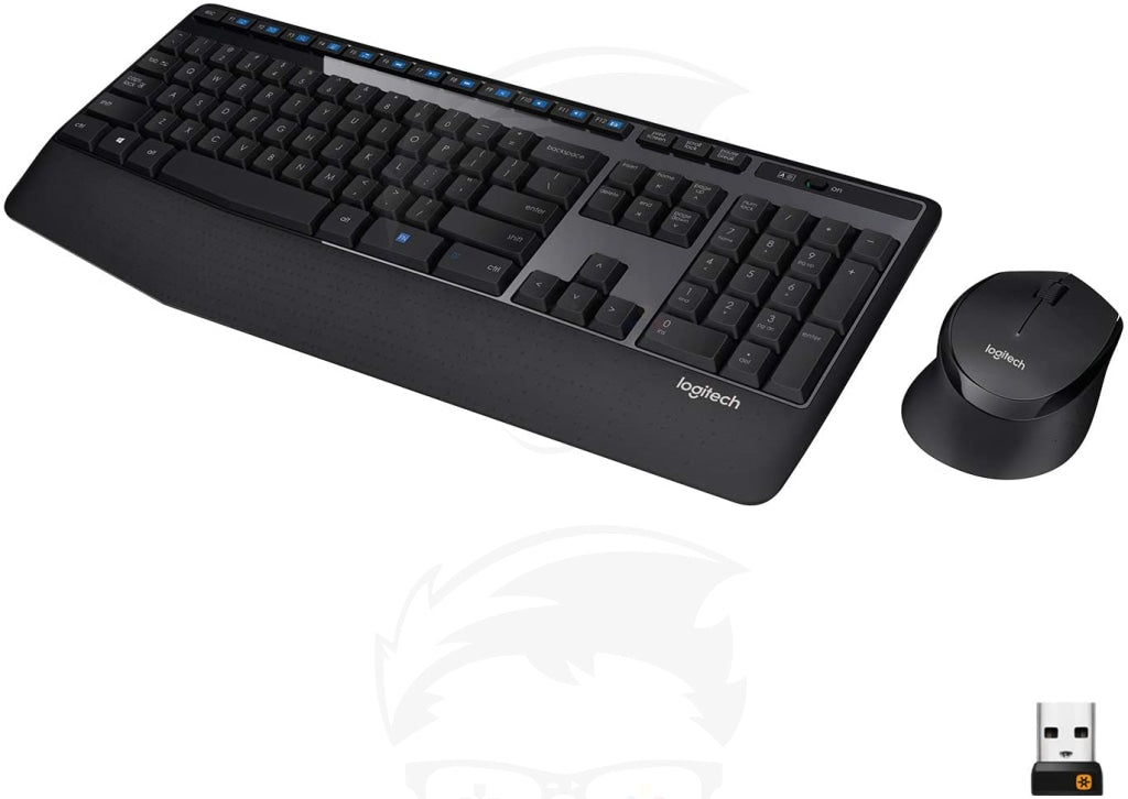 Logitech MK345 Wireless Combo Full-Sized Keyboard with Palm Rest and Comfortable Right-Handed Mouse - Black Logitech MK345 Wireless Combo Full-Sized Keyboard with Palm Rest and Comfortable Right-Handed Mouse - Black