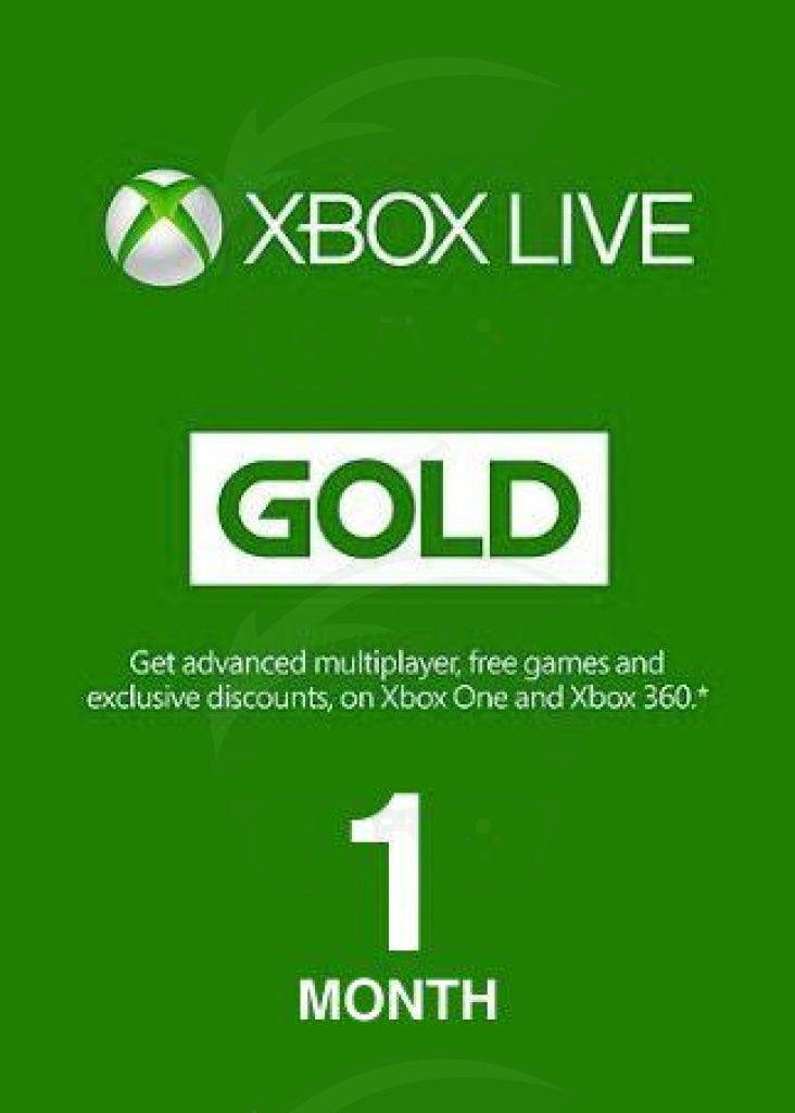 Xbox Live 1 Month Gold Card