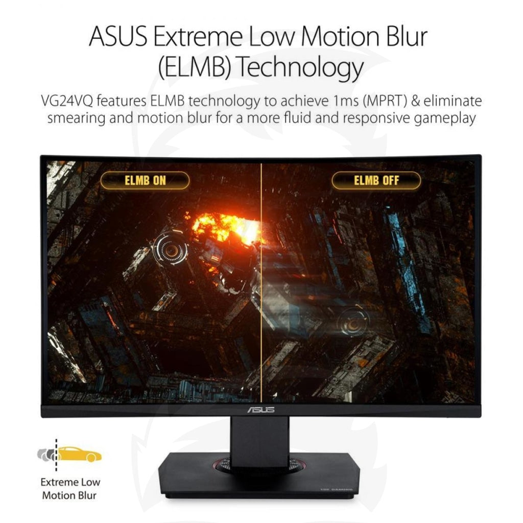 Asus Tuf Vg24Vq 24 Fhd 144Hz Freesync Curved Gaming