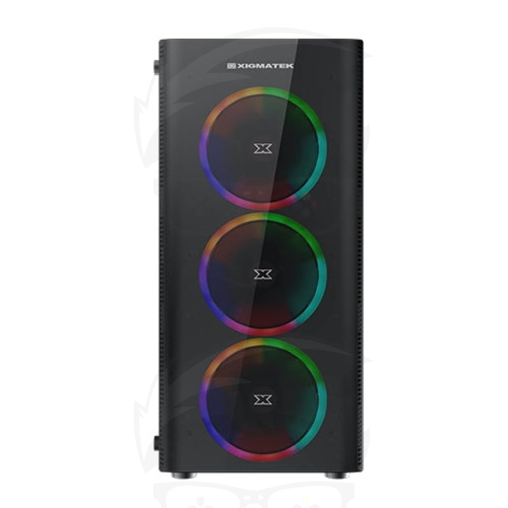 XIGMATEK Diamond ATX Black Acrylic Fan & ARGB Fan Control GAMING CASE