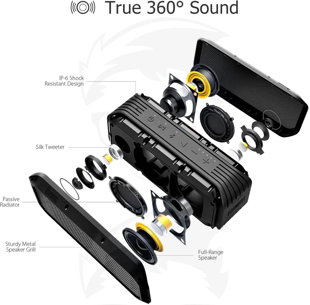 Divoom Voombox-Power Portable Bluetooth Speaker (Black)