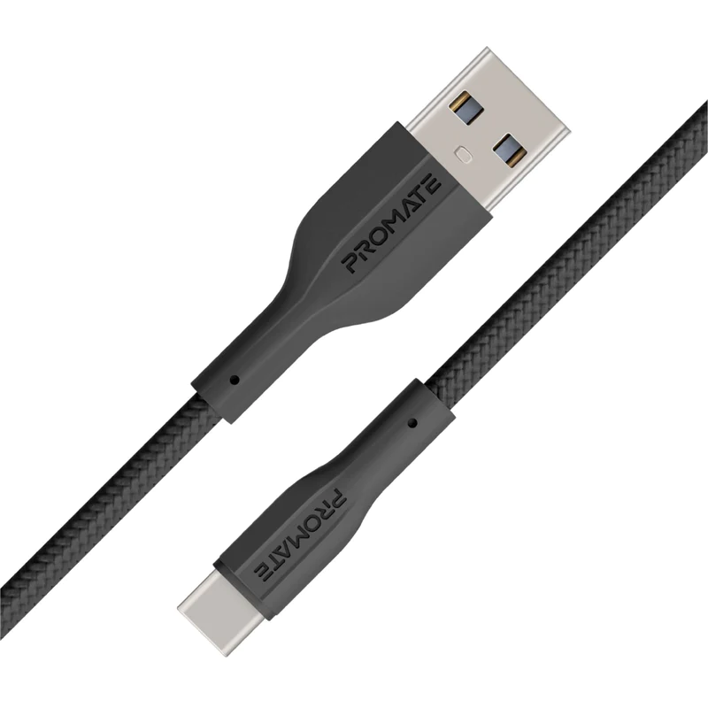 PROMATE XCORD-AI BLACK Data and Charge USB-C Cable