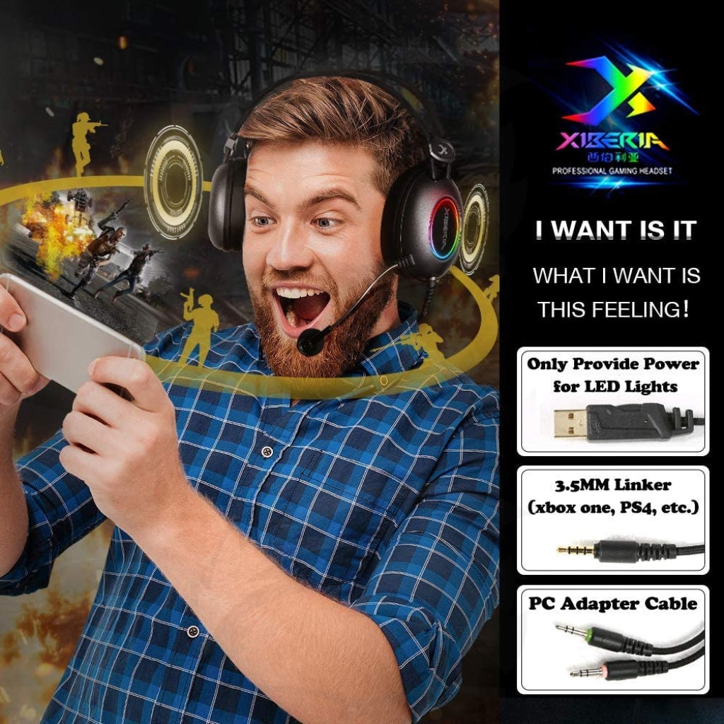XIBERIA E3 Black Gaming Headset