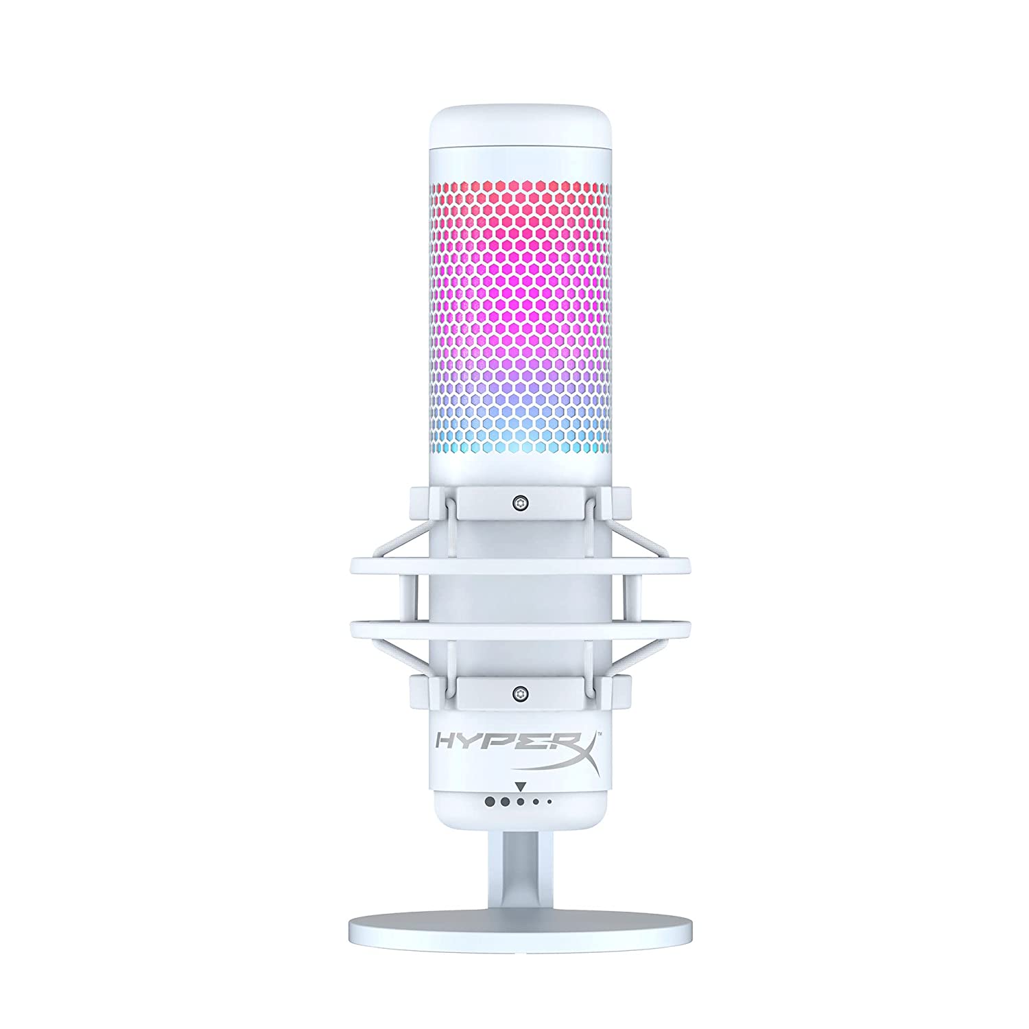 HyperX QuadCast S - USB Microphone (White) - RGB Lighting