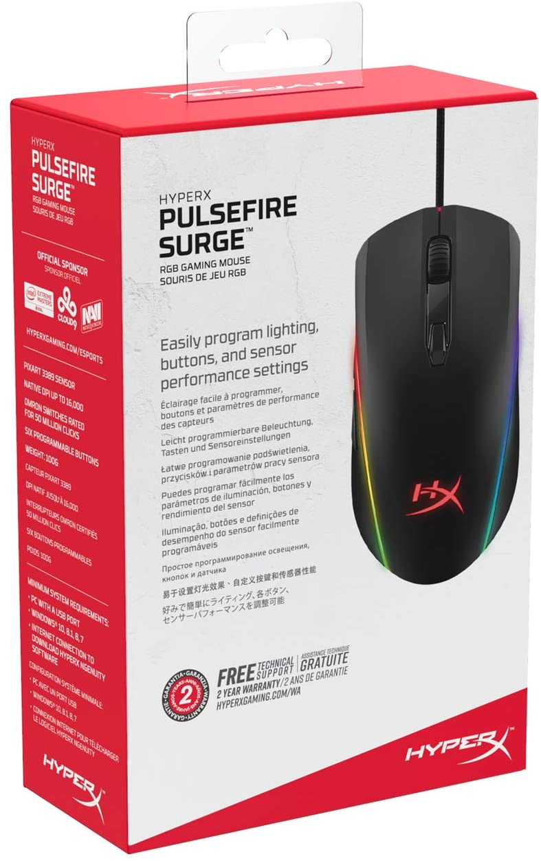 HyperX Pulsefire Surge - RGB Wired Optical Gaming Mouse