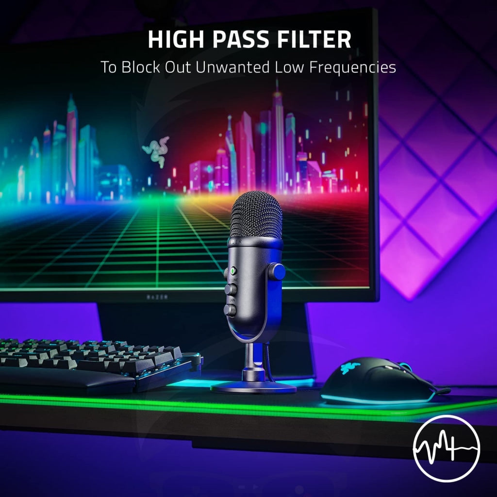 Razer Seiren V2 Pro USB Microphone for Streaming and Gaming
