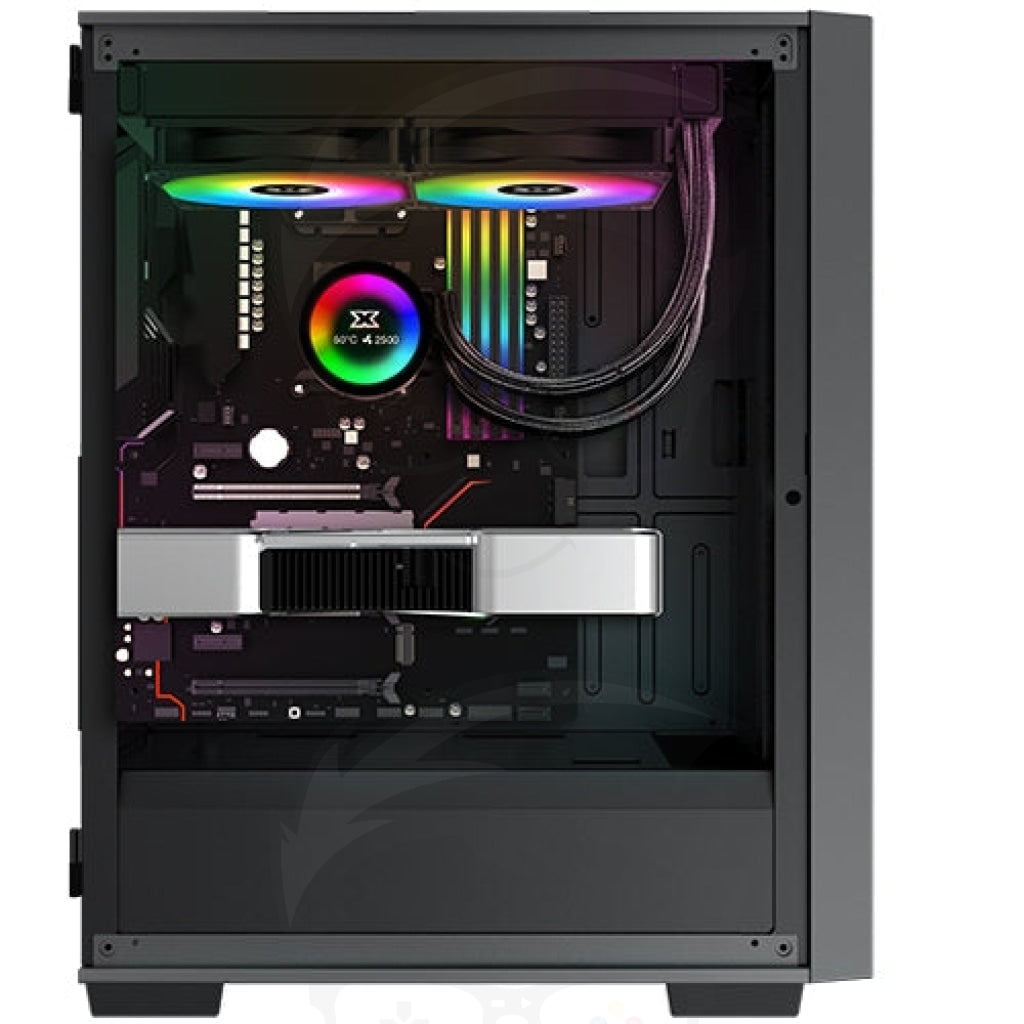 XIGMATEK LUX G SHADOW ATX Black Acrylic Fan & ARGB Fan Control GAMING CASE