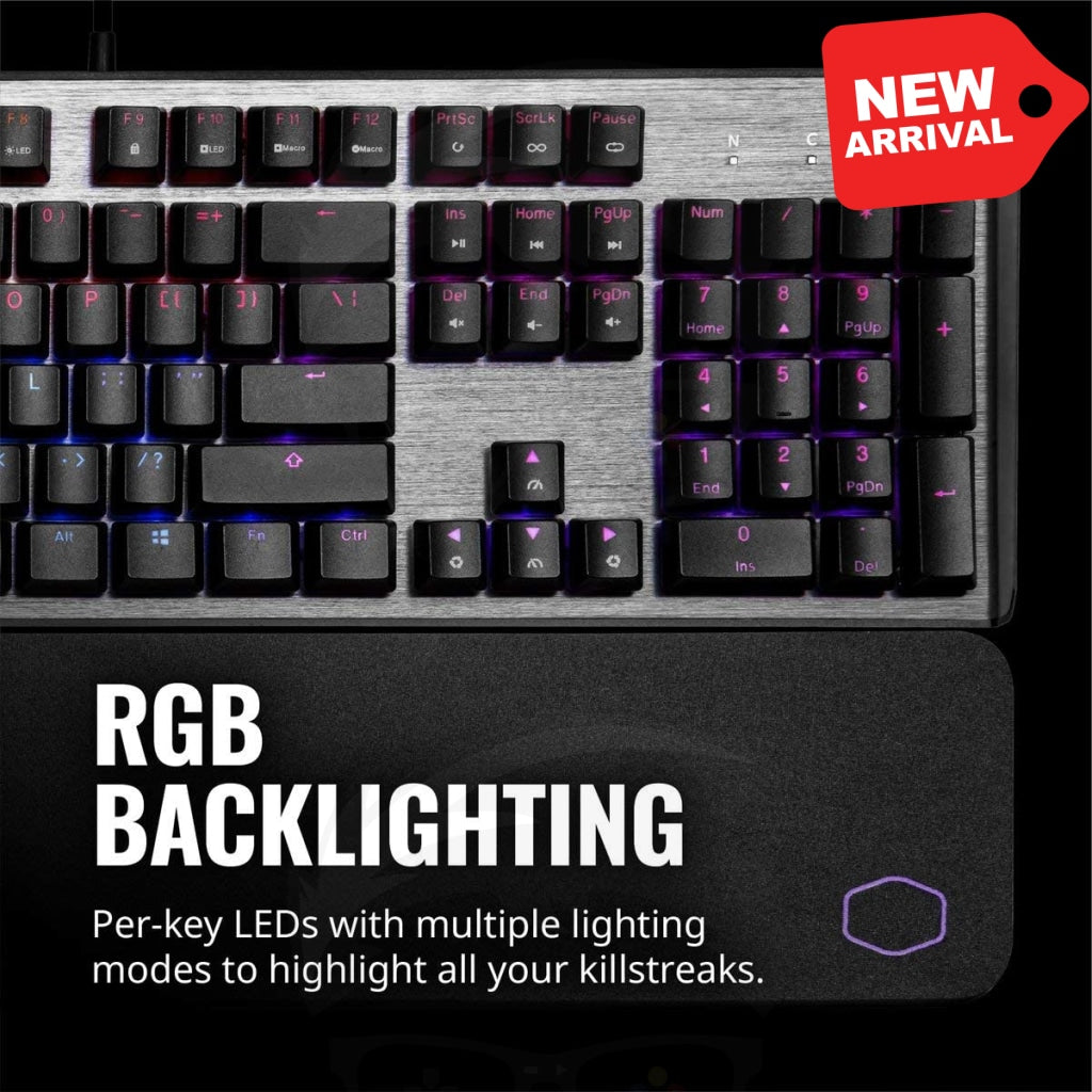 Cooler Master CK530 V2 Tenkeyless Gaming Mechanical Keyboard Red Switch with RGB Backlighting