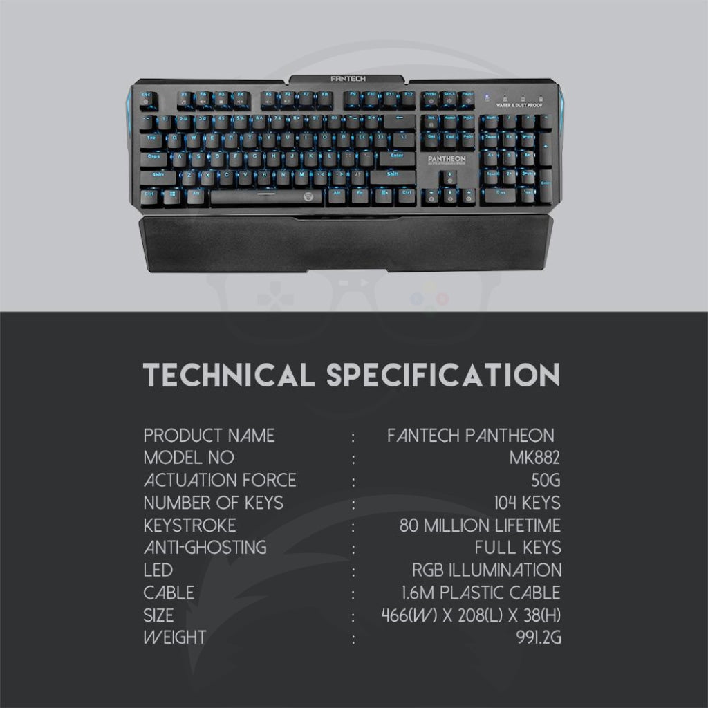 Fantech Pantheon Mk882 Mechanical Gaming Keyboard