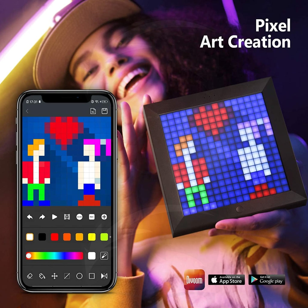 Divoom Pixoo Pixel Art Digital Frame (Black)