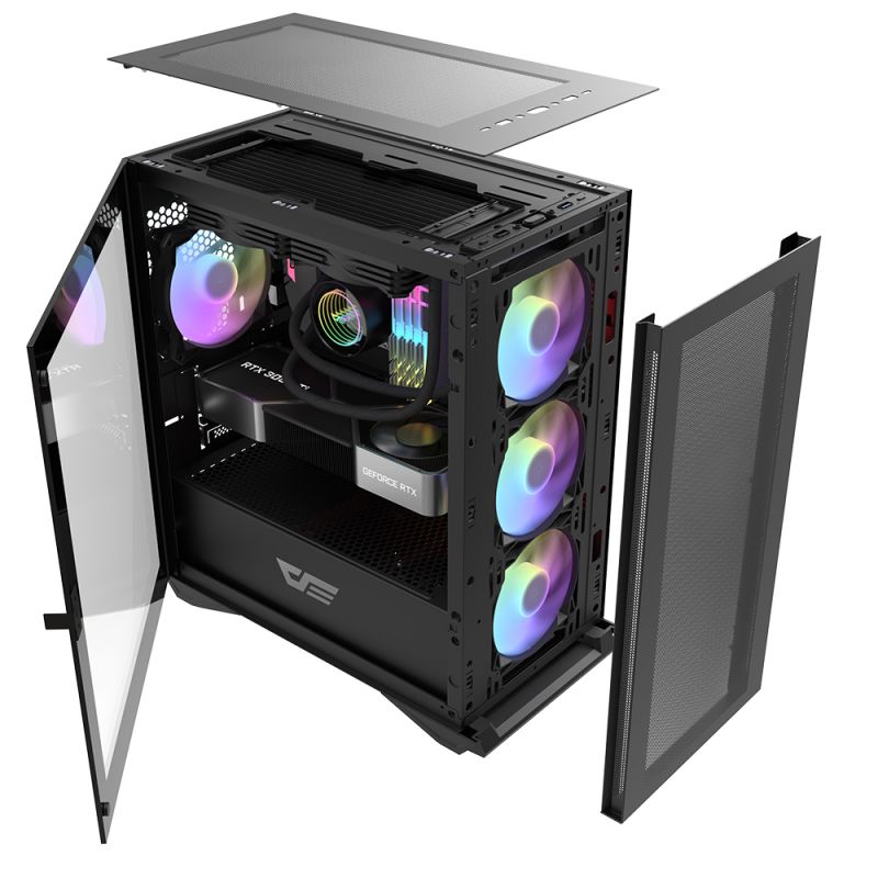 DARKFLASH DLM200 Black M-ATX PC GAMING CASE