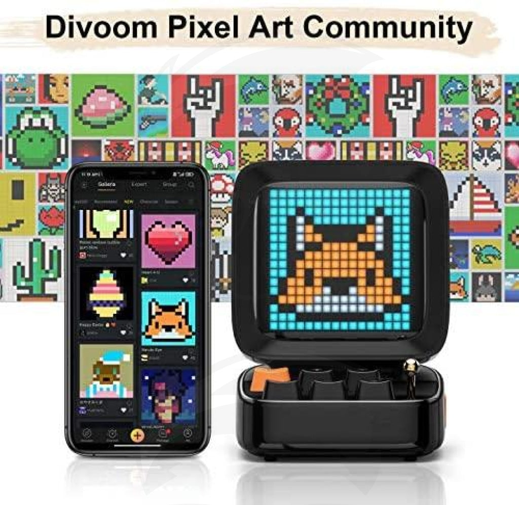 Divoom Ditoo Retro Pixel Art Game Bluetooth Speaker (Black)