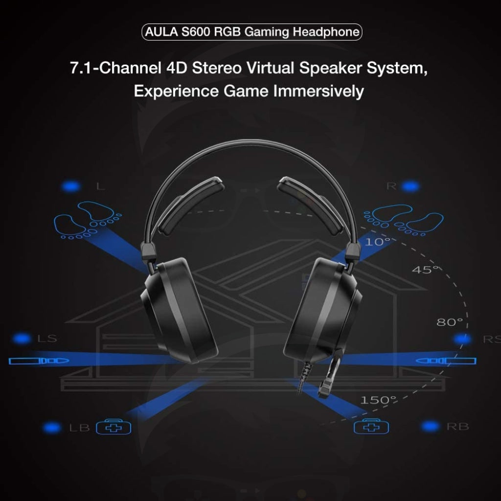 AULA S600 Gaming Headset 7.1