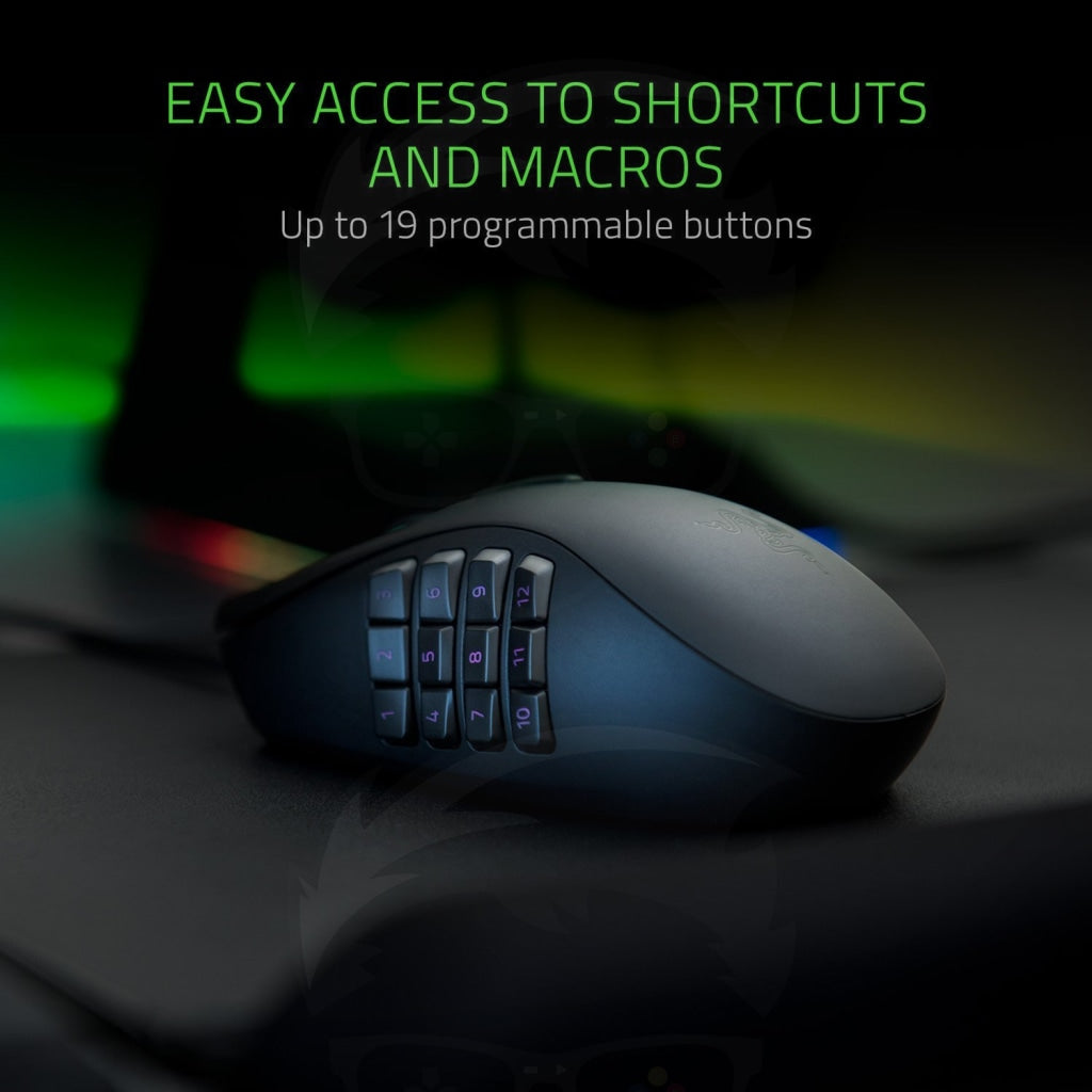 Razer Naga X Ergonomic MMO Gaming Mouse - Black