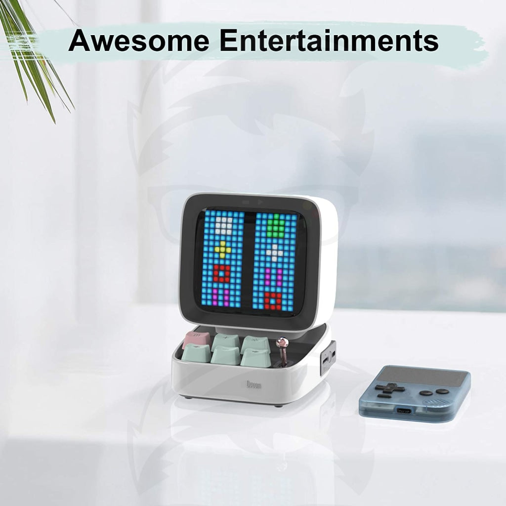 Divoom Ditoo Pixel Art Gaming Portable Bluetooth Speaker (white)