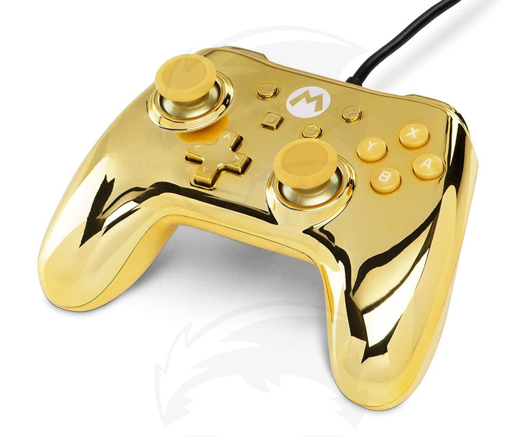 Wired Controller Chrome Gold Mario - Switch