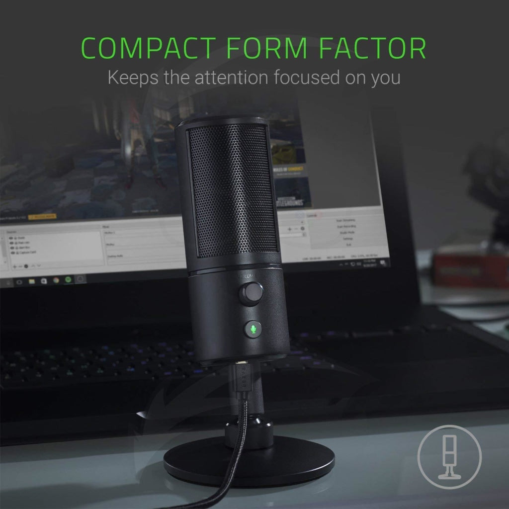 Razer Seiren X Usb Streaming Microphone - [Professional Grade][Built-In Shock Mount][Supercardiod