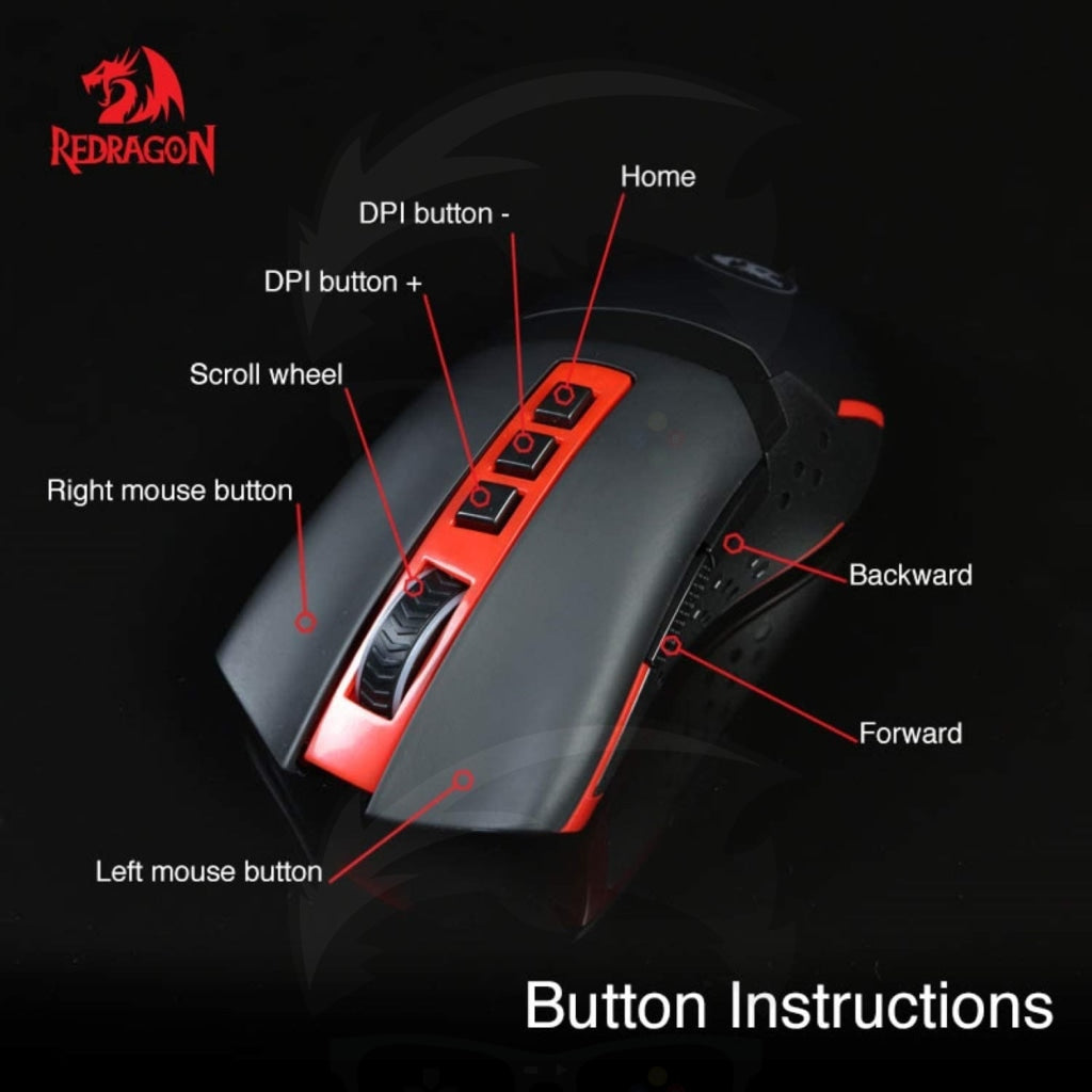 Redragon M692 BLADE Wireless 9-Button Programmable Gaming Mouse