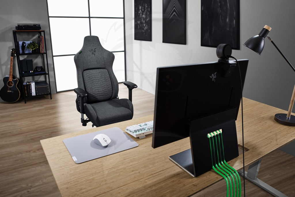 Razer Iskur - Dark Gray Fabric Gaming Chair with Built-in Lumbar Support