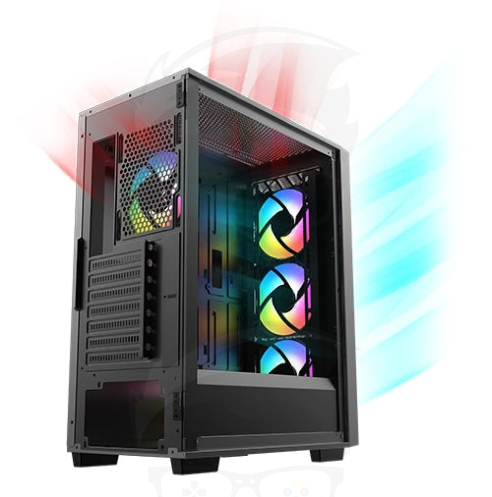 XIGMATEK LUX G SHADOW ATX Black Acrylic Fan & ARGB Fan Control GAMING CASE