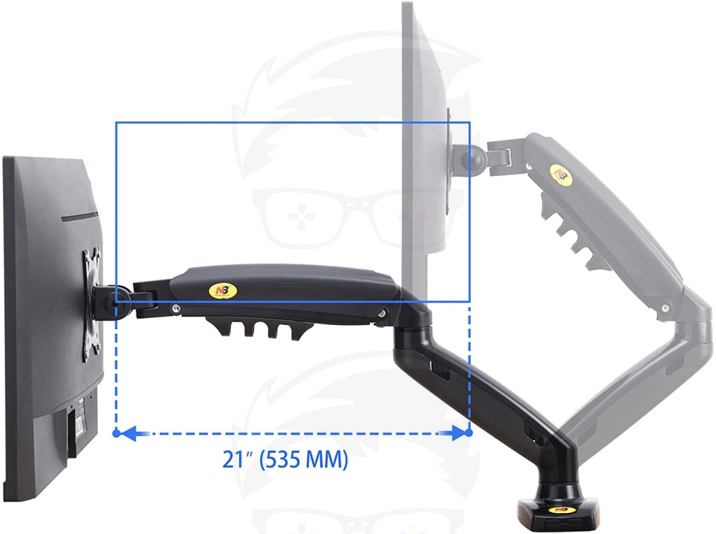 NB North Bayou F80 Monitor Desk Mount Stand  Motion Swivel Monitor Arm