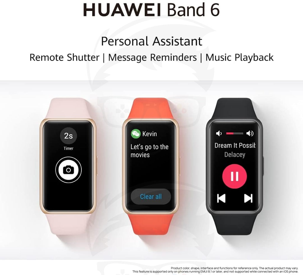 HUAWEI Band 6 Fitness Tracker Smartwatch (BLACK/PINK)