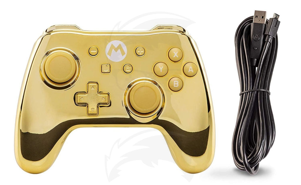 Wired Controller Chrome Gold Mario - Switch