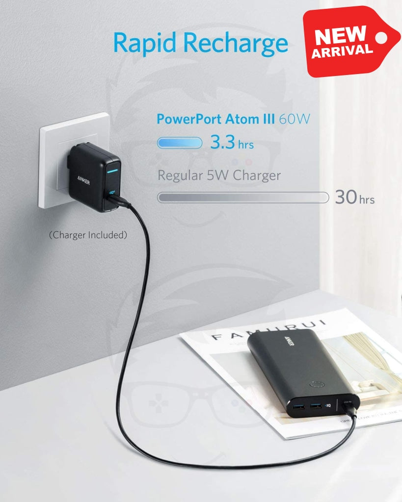 Anker PowerCore+ 26800mAh PD 45W with 60W PD Charger