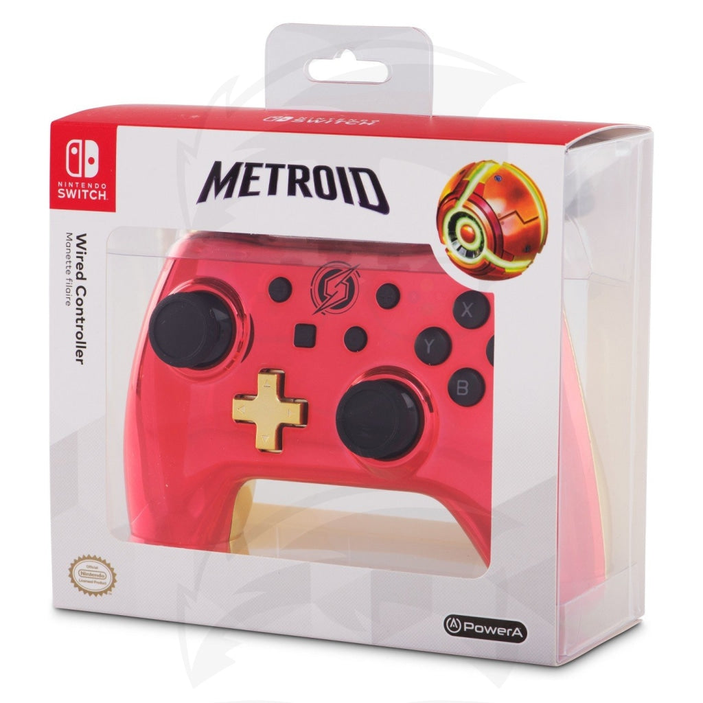 Wired Controller Chrome Metroid - Switch