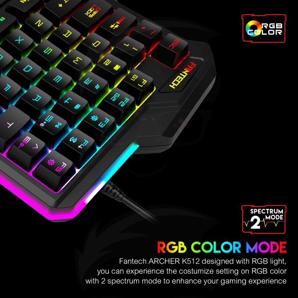 Fantech K512 Archer One-Handed Rgb Gaming Keyboard