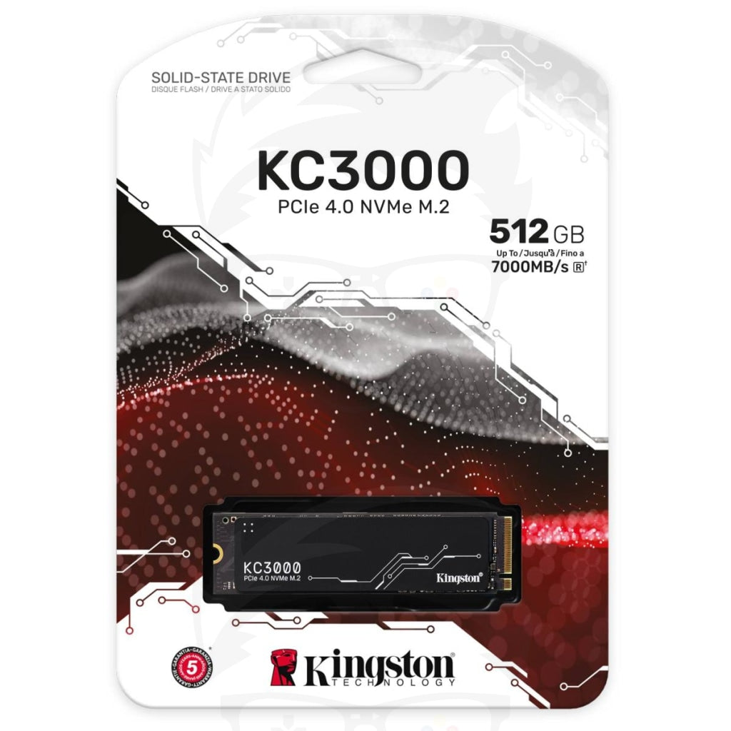 Kingston KC3000 512GB PCIe 4.0 NVMe M.2 SSD up to 7,000MB