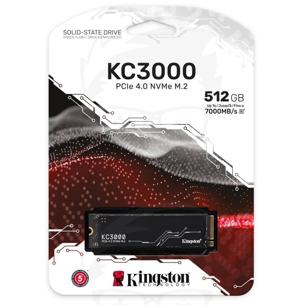 Kingston KC3000 500GB PCIe 4.0 NVMe M.2 SSD up to 7,000MB