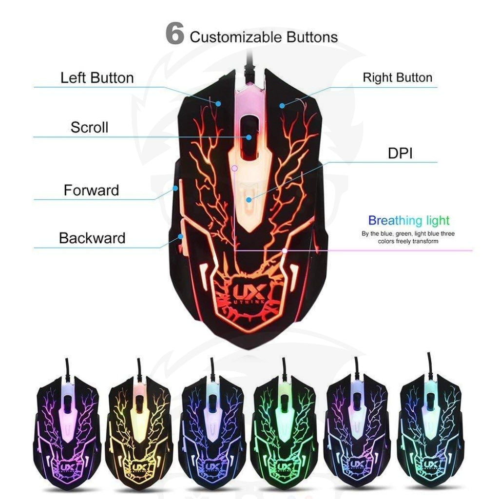 V100 Gaming Keyboard 104 Keys Mechanical Computer Usb Wired Led Real Rgb Blue Switch Backlit